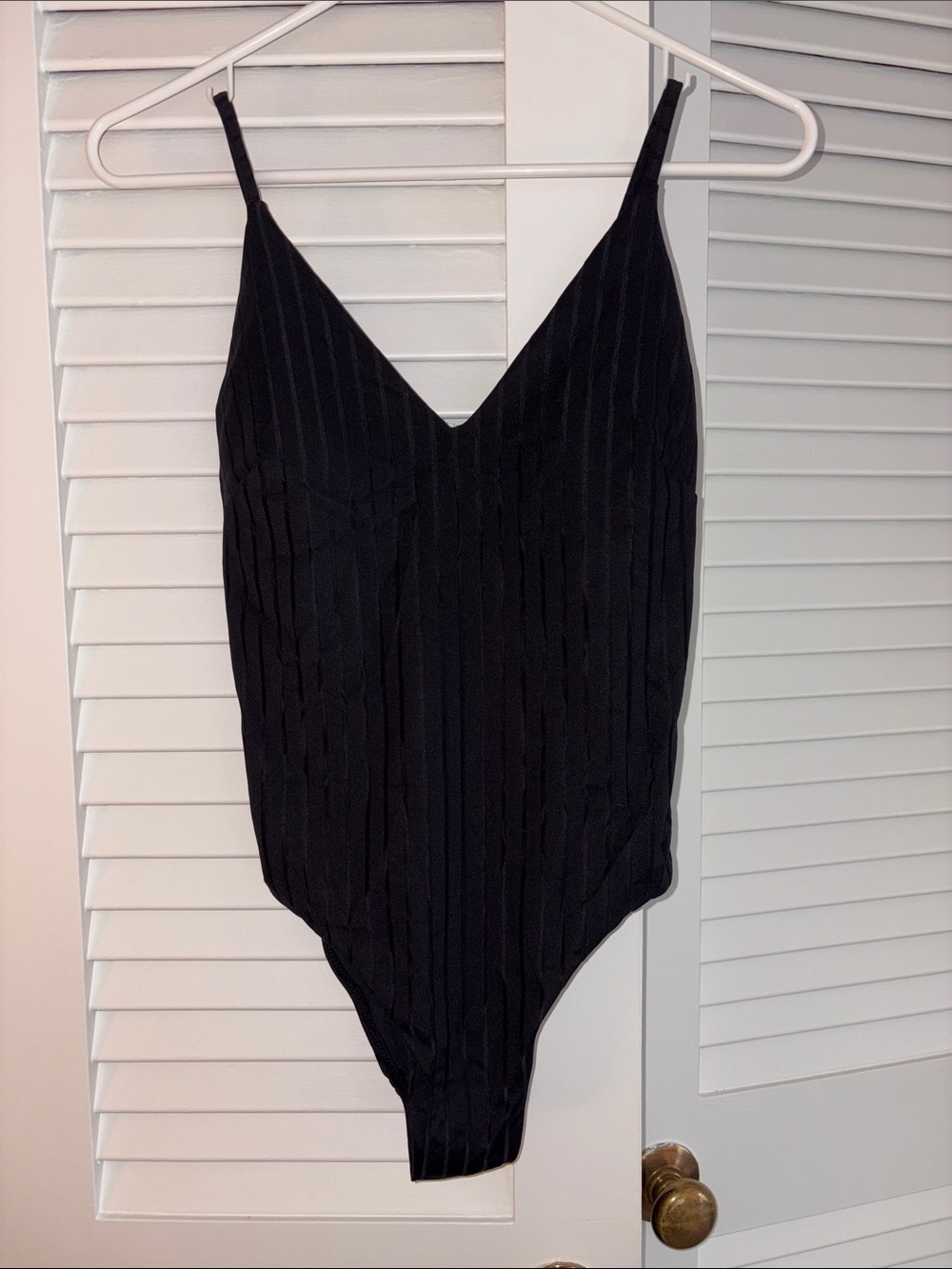 lululemon athletica Black Ribbed One-Piece Swimsuit